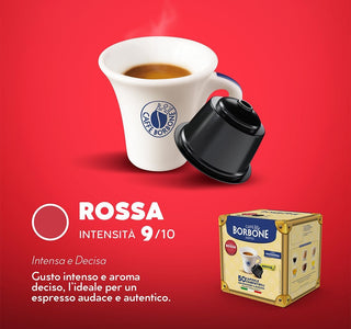 Caffè Borbone 100 capsule (2 confezioni da 50) Miscela ROSSA, Compatibili con le Macchine Nescafè® Dolce Gusto®