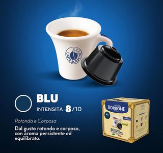 Caffè Borbone 100 capsule (2 confezioni da 50) Miscela BLU, Compatibili con le Macchine Nescafè® Dolce Gusto®