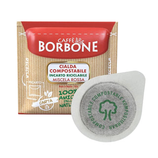 Caffè Borbone 150 Cialde Ese 44 mm Rosse Borbone, Cialda Compostabile, Incarto Riciclabile