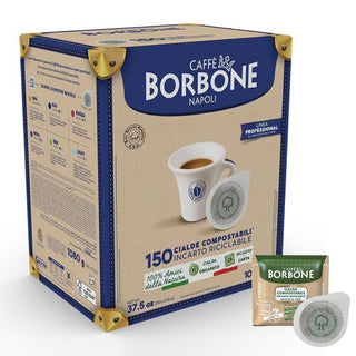 Caffè Borbone 150 Cialde Ese 44 mm Dek Borbone, Cialda Compostabile, Incarto Riciclabile