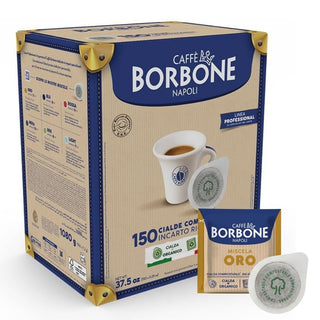 Caffè Borbone 150 Cialde Ese 44 mm Miscela Oro, Cialda Compostabile, Incarto Riciclabile