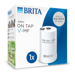 BRITA Filtro Per Sistema On Tap V-MF, Filtro Per Ridurre Cloro, Microplastiche, Batteri e Metalli Pesanti