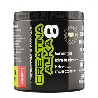 NET Integratori CREATINA ALKA 8 Creatina Monoidrata Micronizzata Clonapure,  Pre E Post Workout, Rapida Produzione Energetica, Contrasta la Fatica e Massimizza la Crescita Muscolare