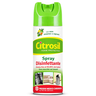 Citrosil Home Protection - Spray Disinfettante Superfici Multiuso, Elimina Fino al 99.9% dei Batteri, con Vere Essenze di Agrumi, 300 ml