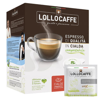 Lollo Caffè Box 150 Cialde Caffè ESE System 44 mm, Miscela ARGENTO