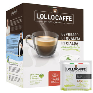 Lollo Caffè Box 150 Cialde Caffè ESE System 44 mm, Miscela NERA