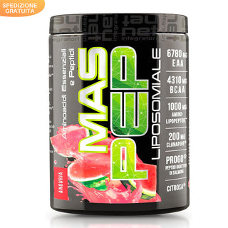 NET MAS PEP LIPOSOMIALE Pre-Intra e Post Workout con EAA Amminoacidi Essenziali e BCAA, Massimizza la Sintesi Proteica, la Crescita e il Recupero Muscolare