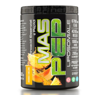 NET MAS PEP LIPOSOMIALE Pre-Intra e Post Workout con EAA Amminoacidi Essenziali e BCAA, Massimizza la Sintesi Proteica, la Crescita e il Recupero Muscolare