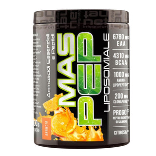 NET MAS PEP LIPOSOMIALE Pre-Intra e Post Workout con EAA Amminoacidi Essenziali e BCAA, Massimizza la Sintesi Proteica, la Crescita e il Recupero Muscolare