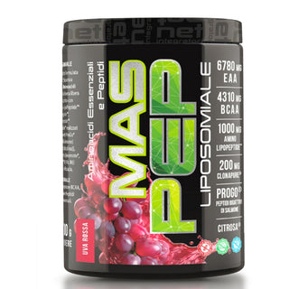 NET MAS PEP LIPOSOMIALE Pre-Intra e Post Workout con EAA Amminoacidi Essenziali e BCAA, Massimizza la Sintesi Proteica, la Crescita e il Recupero Muscolare