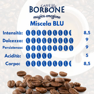 Caffè Borbone 100 capsule Borbone Blu Don Carlo, Compatibili con Lavazza a Modo Mio