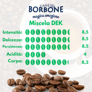 Caffè Borbone 100 Capsule Caffè Miscela Decaffeinata Respresso Compatibili NESPRESSO