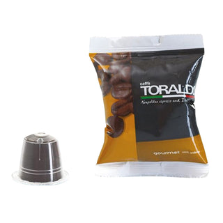 Caffè Toraldo 100 Capsule Miscela Gourmet 100% Arabica Compatibili NESPRESSO