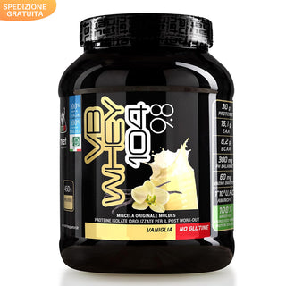 NET VB WHEY 104 9.8® Proteine Isolate Idrolizzate (OPTIPEP® 90 PRO), Con Aggiunta di Fermenti Lattici,  Enzimi digestivi, Minerali  Alcalinizzanti,  Ricca di BCAA e Peptid. Barattolo 450 gr