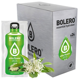 Bolero 24 Bustine 9g , Bevanda Istantanea Solubile, Zero Zuccheri, Vitamina C, Elderflower (Fiore di sambuco)