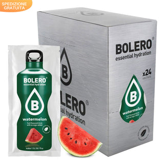 Bolero 24 Bustine 9g , Bevanda Istantanea Solubile, Zero Zuccheri, Vitamina C, Watermelon (Cocomero o Anguria)