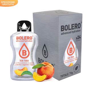 Bolero Sticks 24 Bustine 3g, Bevanda Istantanea, Ice Tea Peach - Tè alla Pesca