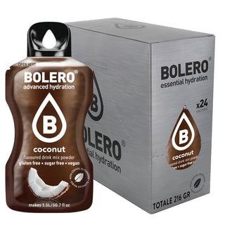 Bolero 24 Bustine 9g , Bevanda Istantanea Solubile, Zero Zuccheri, Vitamina C, Coconut (Cocco)