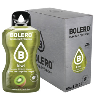 Bolero 24 Bustine 9g , Bevanda Istantanea Solubile, Zero Zuccheri, Vitamina C, Kiwi