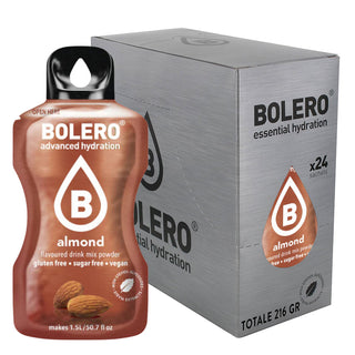 Bolero 24 Bustine 9g , Bevanda Istantanea Solubile, Zero Zuccheri, Vitamina C, Almond (Mandorla)
