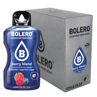Bolero 24 Bustine 9g , Bevanda Istantanea Solubile, Zero Zuccheri, Vitamina C, Berry Blend (Miscela di Frutti di Bosco)