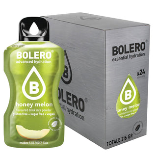 Bolero 24 Bustine 9g , Bevanda Istantanea Solubile, Zero Zuccheri, Vitamina C, Honey Melon (Melone Dolce)