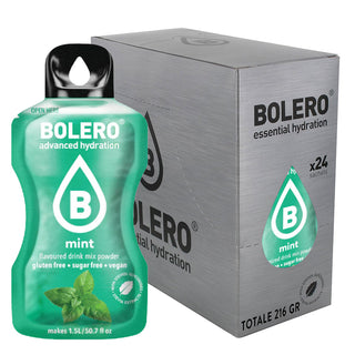 Bolero 24 Bustine 9g , Bevanda Istantanea Solubile, Zero Zuccheri, Vitamina C, Mint (Menta)
