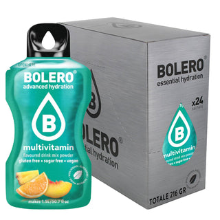 Bolero 24 Bustine 9g , Bevanda Istantanea Solubile, Zero Zuccheri, Vitamina C, Multivitamin (Multivitaminico)