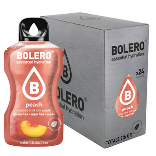 Bolero 24 Bustine 9g , Bevanda Istantanea Solubile, Zero Zuccheri, Vitamina C, Peach (Pesca)