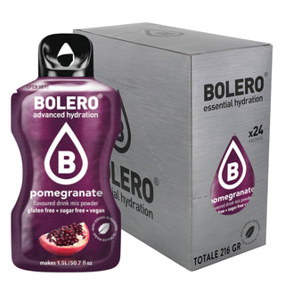 Bolero 24 Bustine 9g , Bevanda Istantanea Solubile, Zero Zuccheri, Vitamina C, Pomegranate (Melograno)