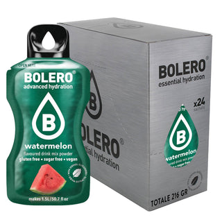 Bolero 24 Bustine 9g , Bevanda Istantanea Solubile, Zero Zuccheri, Vitamina C, Watermelon (Cocomero o Anguria)