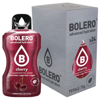 Bolero Sticks 24 Bustine 3g, Bevanda Istantanea Zero Zuccheri e Poche Calorie, Cherry (Ciliegia)