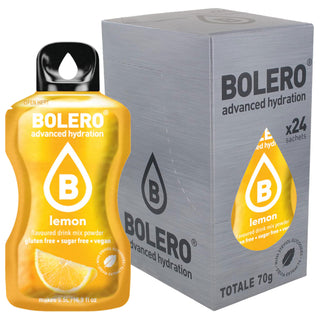 Bolero Sticks 24 Bustine 3g, Bevanda Istantanea Zero Zuccheri e Poche Calorie, Lemon (Limone)