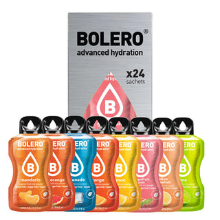 Bolero Sticks 24 Bustine 3g, Bevanda Istantanea Zero Zuccheri e Poche Calorie, Mix Agrumi