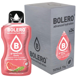 Bolero Sticks 24 Bustine 3g, Bevanda Istantanea Zero Zuccheri e Poche Calorie, Grapefruit Tonic (Pompelmo)
