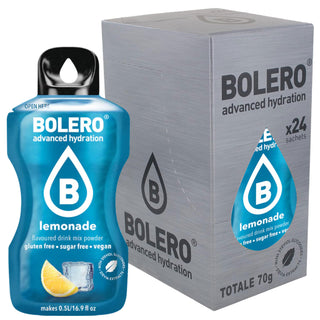 Bolero Sticks 24 Bustine 3g, Bevanda Istantanea Zero Zuccheri e Poche Calorie, Lemonade (Limonata)