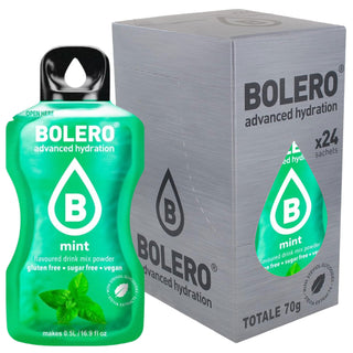 Bolero Sticks 24 Bustine 3g, Bevanda Istantanea Zero Zuccheri e Poche Calorie, Mint (Menta)