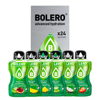Bolero Sticks 24 Bustine 3g, Bevanda Istantanea Zero Zuccheri e Poche Calorie, Mix Aloe