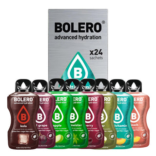 Bolero Sticks 24 Bustine 3g, Bevanda Istantanea Zero Zuccheri e Poche Calorie, Mix Esotico