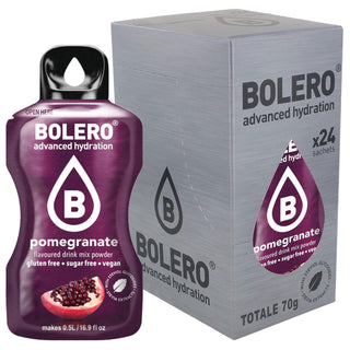 Bolero Sticks 24 Bustine 3g, Bevanda Istantanea Zero Zuccheri e Poche Calorie, Pomegranate (Melograno)