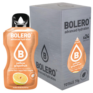 Bolero Sticks 24 Bustine 3g, Bevanda Istantanea Zero Zuccheri e Poche Calorie, Yellow Grapefruit (Pompelmo Giallo)