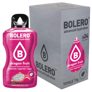 Bolero Sticks 24 Bustine 3g, Bevanda Istantanea Zero Zuccheri e Poche Calorie, Dragon Fruit (Frutto del Drago)