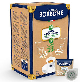 Caffè Borbone 150 Cialde Ese 44 mm Miscela Blu, Cialda Compostabile, Incarto Riciclabile