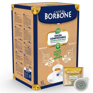 Caffè Borbone 150 Cialde Ese 44 mm Miscela Oro, Cialda Compostabile, Incarto Riciclabile