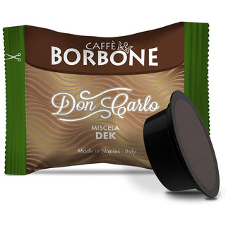 Caffè Borbone 100 capsule  Borbone Dek Don Carlo, Compatibili con  Lavazza a Modo Mio