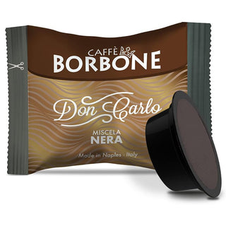 Caffè Borbone 100 capsule Borbone Nera Don Carlo, Compatibili con Lavazza a Modo Mio