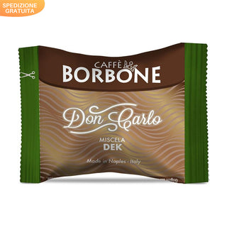 Caffè Borbone 100 capsule  Borbone Dek Don Carlo, Compatibili con  Lavazza a Modo Mio