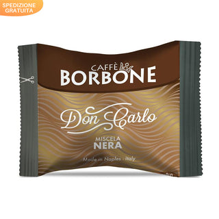 Caffè Borbone 100 capsule Borbone Nera Don Carlo, Compatibili con Lavazza a Modo Mio