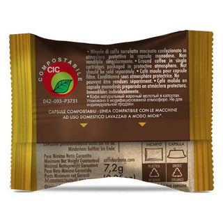 Caffè Borbone 100 capsule Borbone Oro Don Carlo Compostabili, Compatibili con Lavazza a Modo Mio