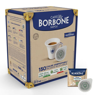 Caffè Borbone 150 Cialde Ese 44 mm Miscela Blu, Cialda Compostabile, Incarto Riciclabile
